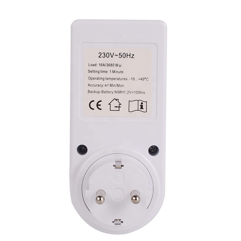 Priza digitala programabila, Sinotimer, 230V , 16A, 3680W, interval 1 minut/7zile, TM516