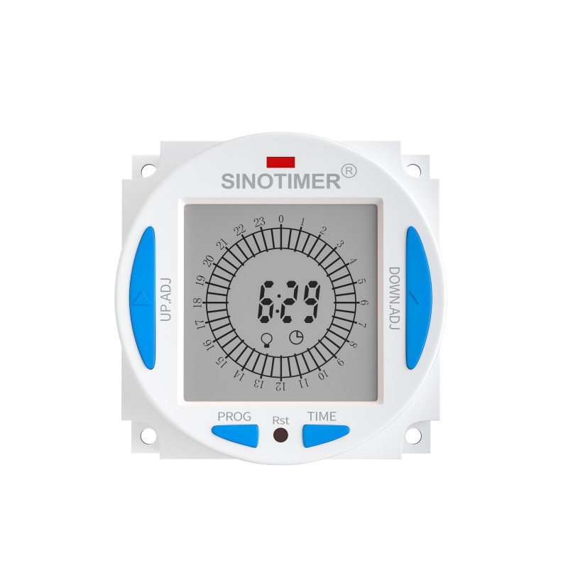 Releu digital cu temporizator 15 min Sinotimer, 50/60Hz, cu tensiune personalizata 5/12/24VDC, TM629AKL