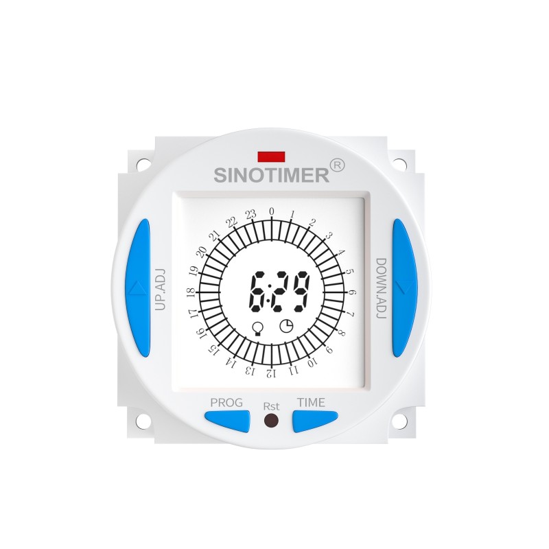 Releu digital cu temporizator 15 min Sinotimer, 50/60Hz, cu tensiune personalizata 5/12/24VDC, TM629AKL