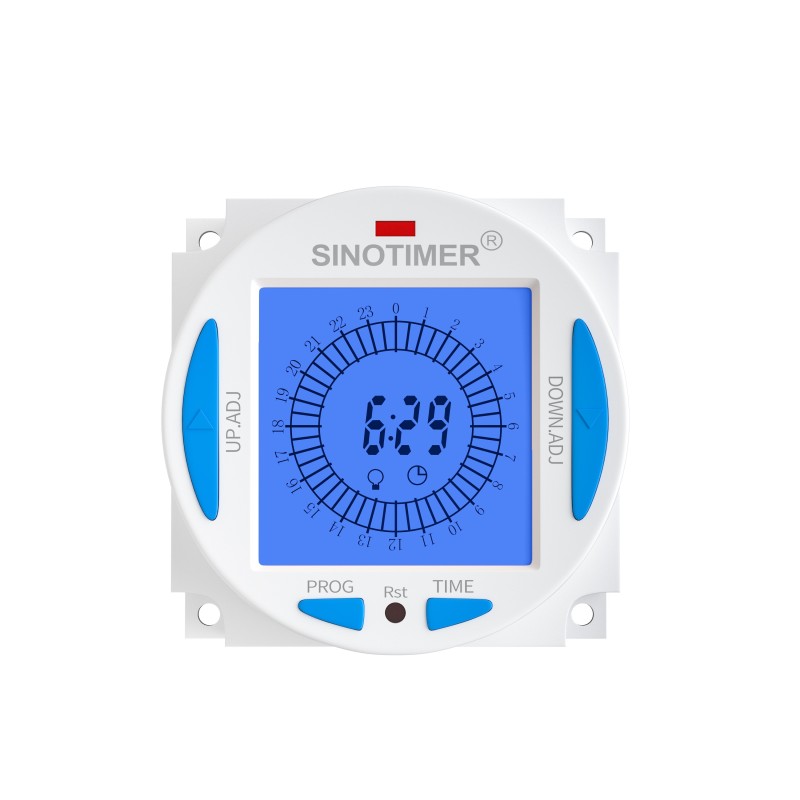 Releu digital cu temporizator 15 min Sinotimer, 50/60Hz, cu tensiune personalizata 5/12/24VDC, TM629AKL