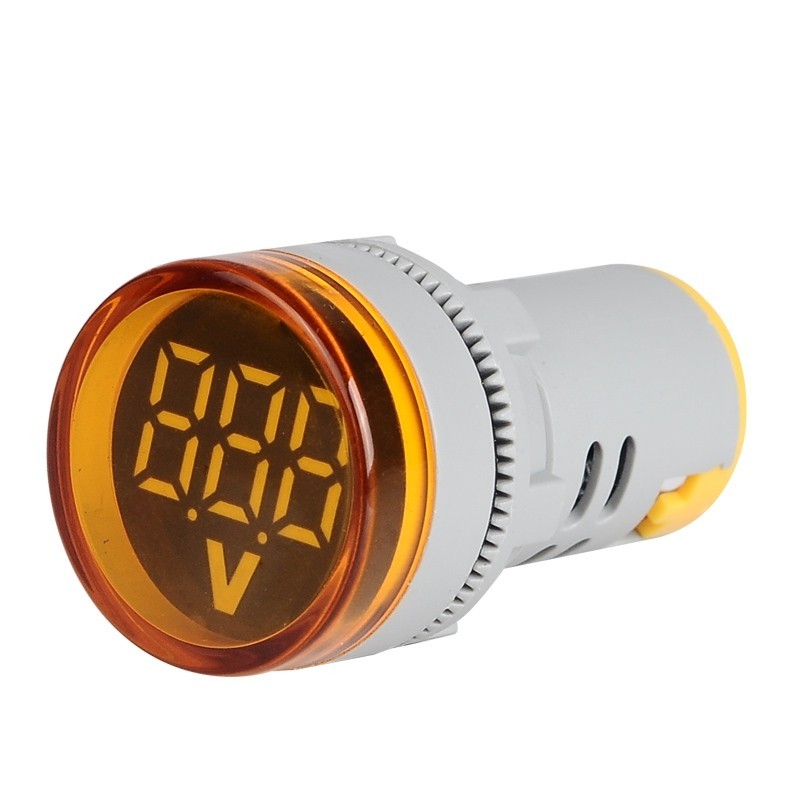 Voltmetru digital cu LED și afișaj luminos – Indicator de tensiune AC 60-500V, GALBEN