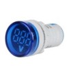 Voltmetru digital cu LED și afișaj luminos – Indicator de tensiune AC 60-500V, ALBASTRU