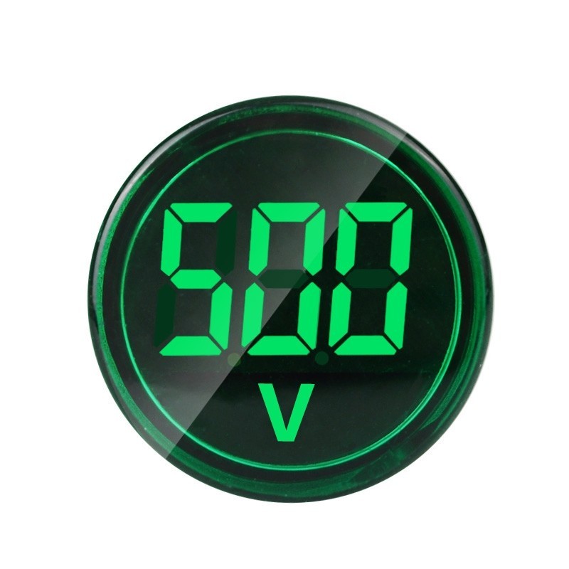 Voltmetru digital cu LED și afișaj luminos – Indicator de tensiune AC 60-500V, VERDE