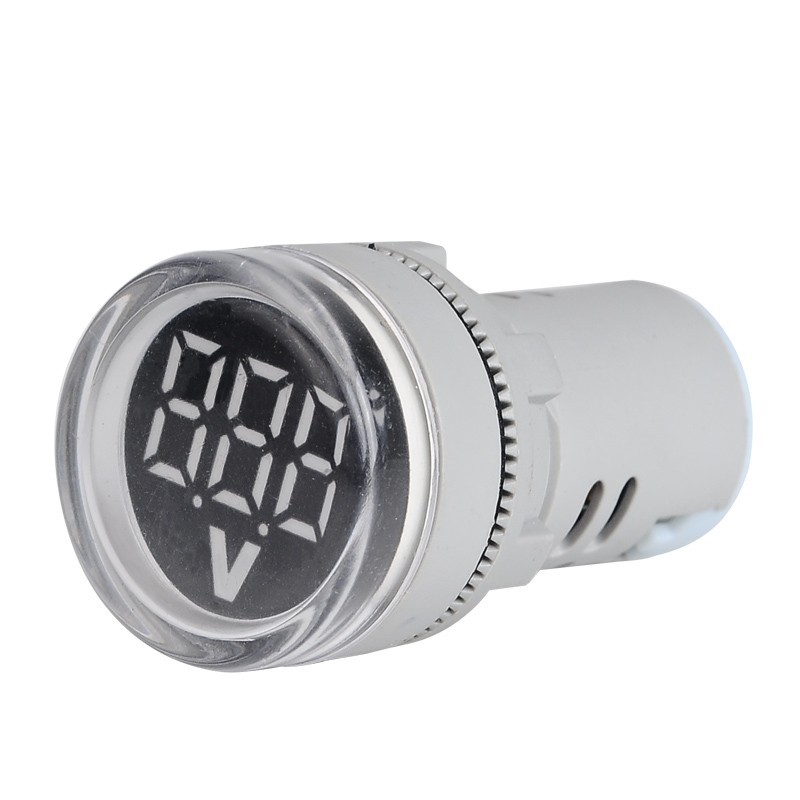 Voltmetru digital cu LED și afișaj luminos – Indicator de tensiune AC 60-500V, ALB