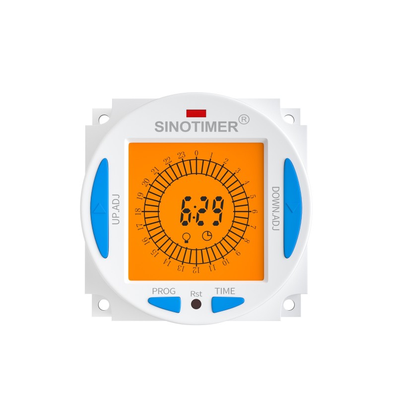 Releu digital cu temporizator 15 min Sinotimer, 50/60Hz, cu tensiune personalizata 5/12/24VDC, TM629AKL