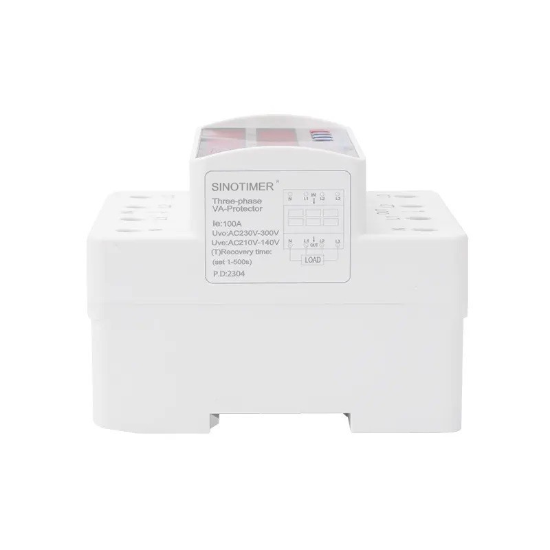 Releu trifazic cu funcționare independentă pe faze, SINOTIMER, protecție digitală tensiune 220V, reglabil 1–100A