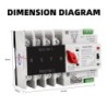 Comutator de transfer automat cu alimentare dublă, SINOTIMER, 4P, 4 faze, pe șină DIN , ATS, comutator selector electric,125A