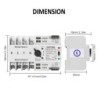 Comutator inteliget pentru PV WiFi eWeLink 4P 125A AC 230V ATS cu alimentare dublă, selector automat de transfer
