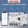 Comutator inteliget pentru PV WiFi eWeLink 4P 125A AC 230V ATS cu alimentare dublă, selector automat de transfer