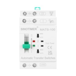 Comutator de transfer automat, PV, ATS Sinotimer, AC, 2 Poli Monofazic, 63A, MATS-100 2P 63PV, pentru panouri fotovoltaice