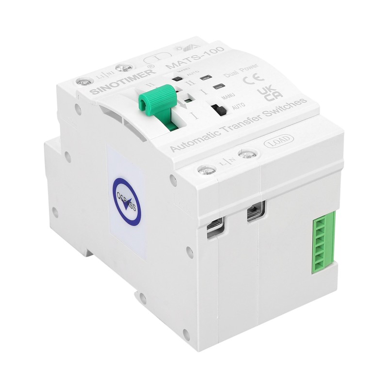 Comutator de transfer automat, PV, ATS Sinotimer, AC, 2 Poli Monofazic, 63A, MATS-100 2P 63PV, pentru panouri fotovoltaice