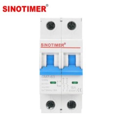 Siguranță automată DC bipolară SINOTIMER SM7-63, 16A, 1000V DC, 10kA, pentru sisteme fotovoltaice
