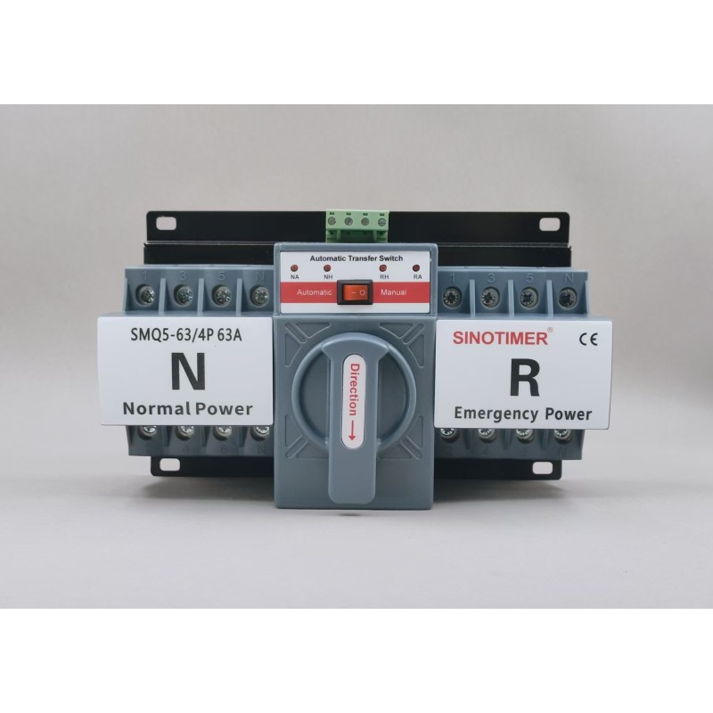 Comutator automat de transfer SINOTIMER SMQ5-63 / 2P 63A ATS retea – generator, mod automat si manual