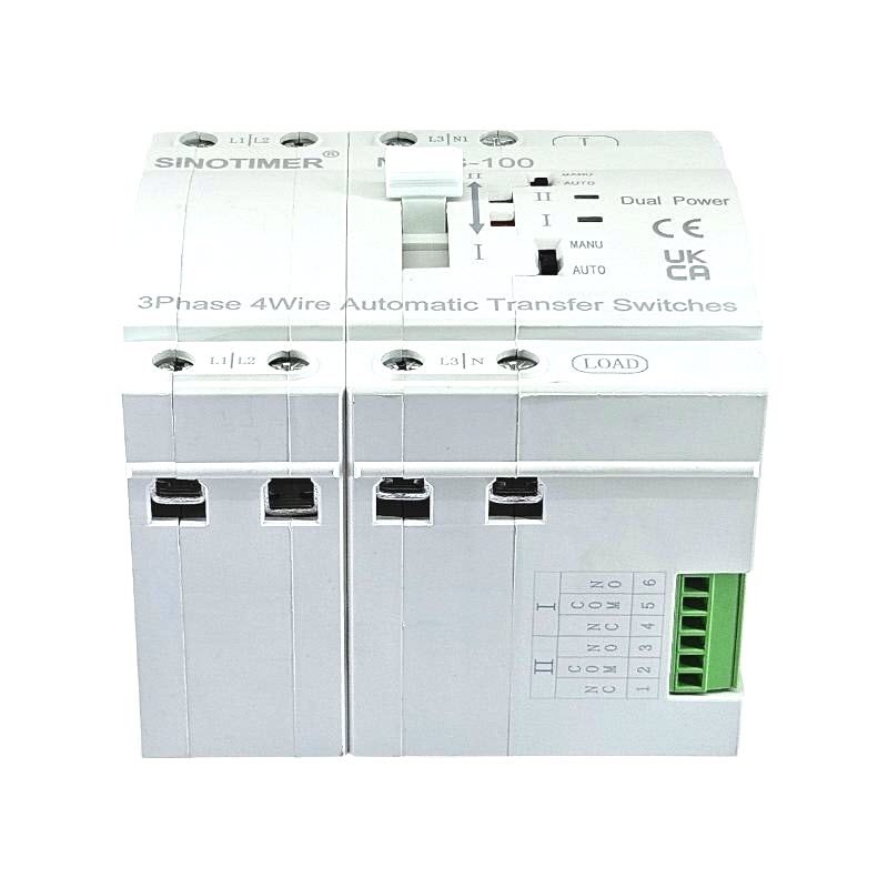 Comutator de transfer automat ATS Sinotimer, AC, 4 Poli Trifazic, 63A, pentru generator ,ATS-MATS-100-4P-63A