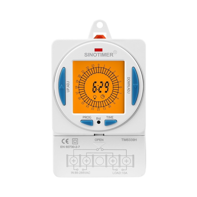 Releu digital cu temporizator, Sinotimer, 200-250VAC, 50/60Hz, 7 zile, ecran LCD, TM6338H-30D