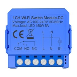 Comutator WiFi 1CH, Contact uscat, Avatto WSM16-DC32V-1