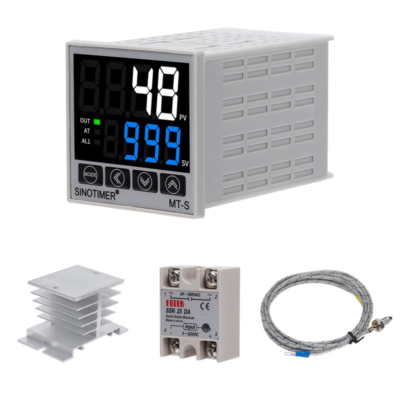Termostat digital PID Sinotimer controler temperatura incalzire si racire 100-240V intrare termocuplu K releu sau SSR