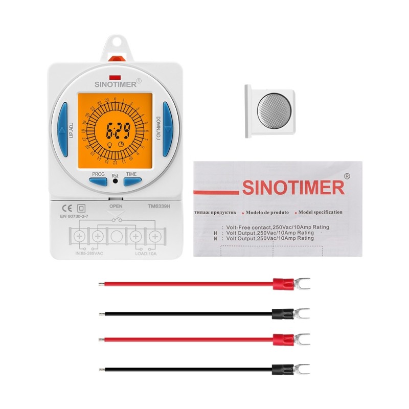 Releu digital cu temporizator, Sinotimer, 200-250VAC, 50/60Hz, 7 zile, ecran LCD, TM6338H-30D