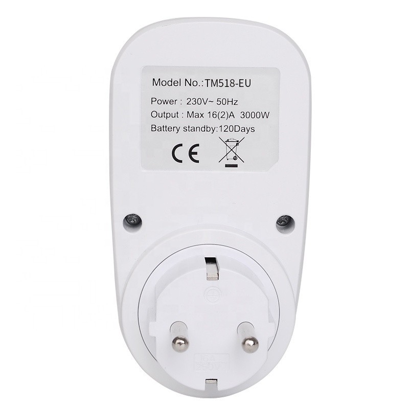 Priza digitala programabila, Sinotimer, 230V , 16A, 3000W, interval 1 minut/7zile, TM518