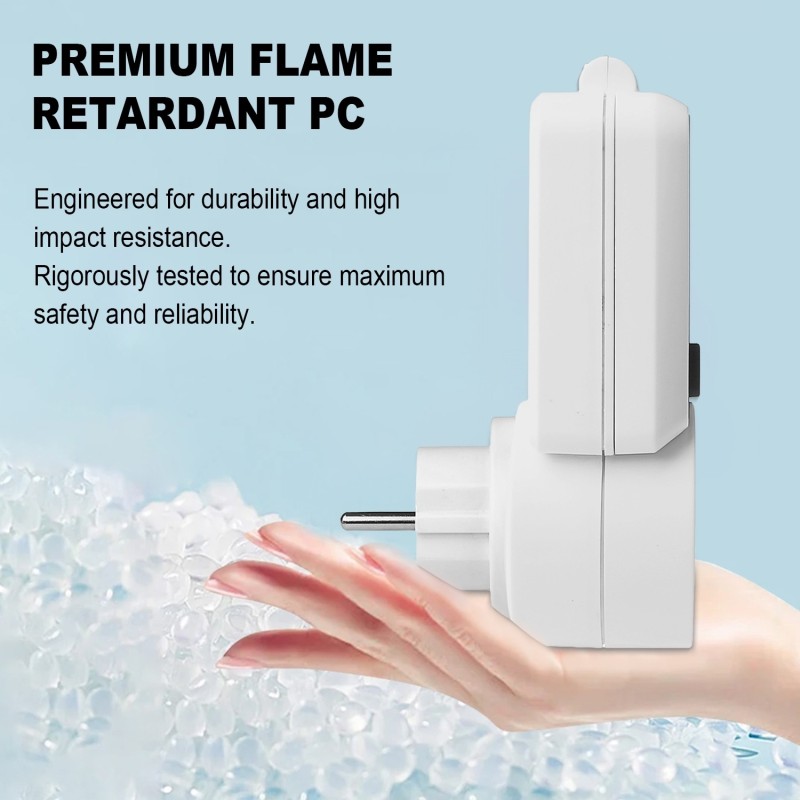 Priza inteligenta cu contor energie LCD reglabil 135°, 230V, 16A, 3680W, monitorizare consum si cost in timp real, memorie