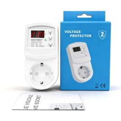 Priza inteligenta protectie tensiune SINOTIMER SVP-102, 230V, 16A, 3680W, display LED, reglaj automat supratensiune, subtensiune