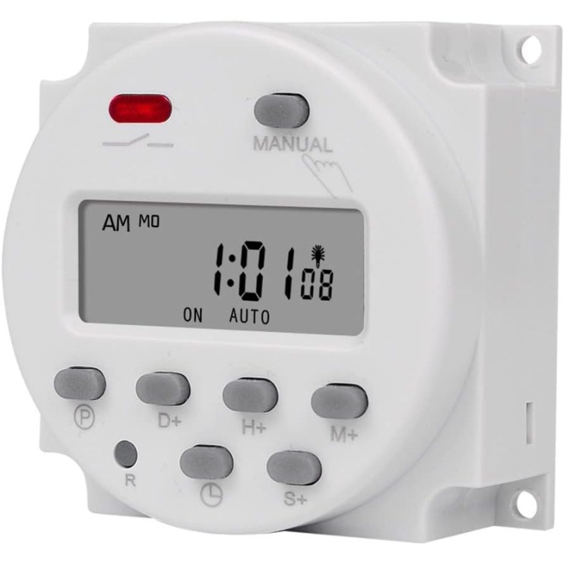 Timer digital, SINOTIMER interval de 1 secunda, 5V temporizator LCD digital programabil saptamanal 7 zile, CN101S-5v