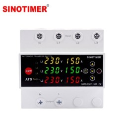 Comutator automat surse trifazat SINOTIMER SATS-936T-150A, 150A, 230/400V, ATS 3 surse (retea, invertor, generator), revenire L1