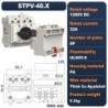 Comutator izolator DC fotovoltaic STVP-40X4B, 4 Poli, 32A, 1200V DC, pentru panouri solare PV