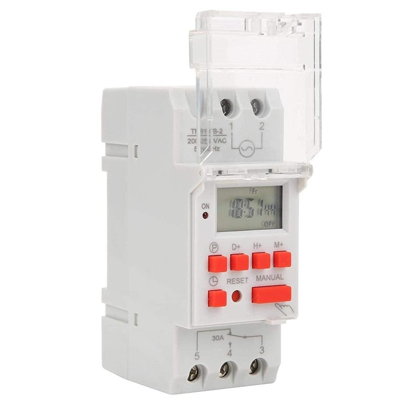 Resigilat Releu digital cu temporizator, Sinotimer, temporizator, intrerupator, programabila, 230V, 30A, 5000W, TM919B-2-30A