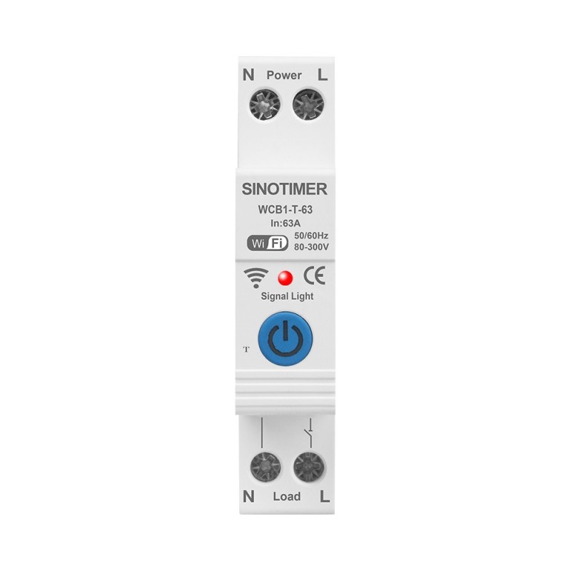 Intrerupator inteligent 63A AC220V, WiFi Tuya, temporizator pornit-oprit, WCB1-T-63
