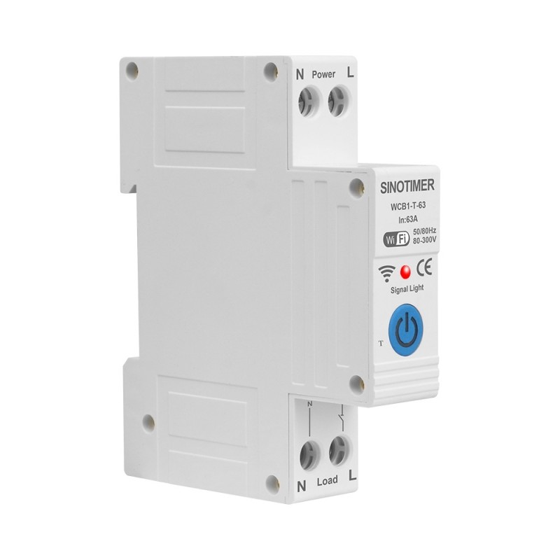 Intrerupator inteligent 63A AC220V, WiFi Tuya, temporizator pornit-oprit, WCB1-T-63