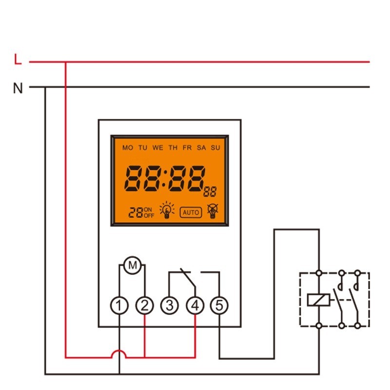 Releu digital cu temporizator, Sinotimer, temporizator, programabila, 230V, 16A, 3500W, TM617