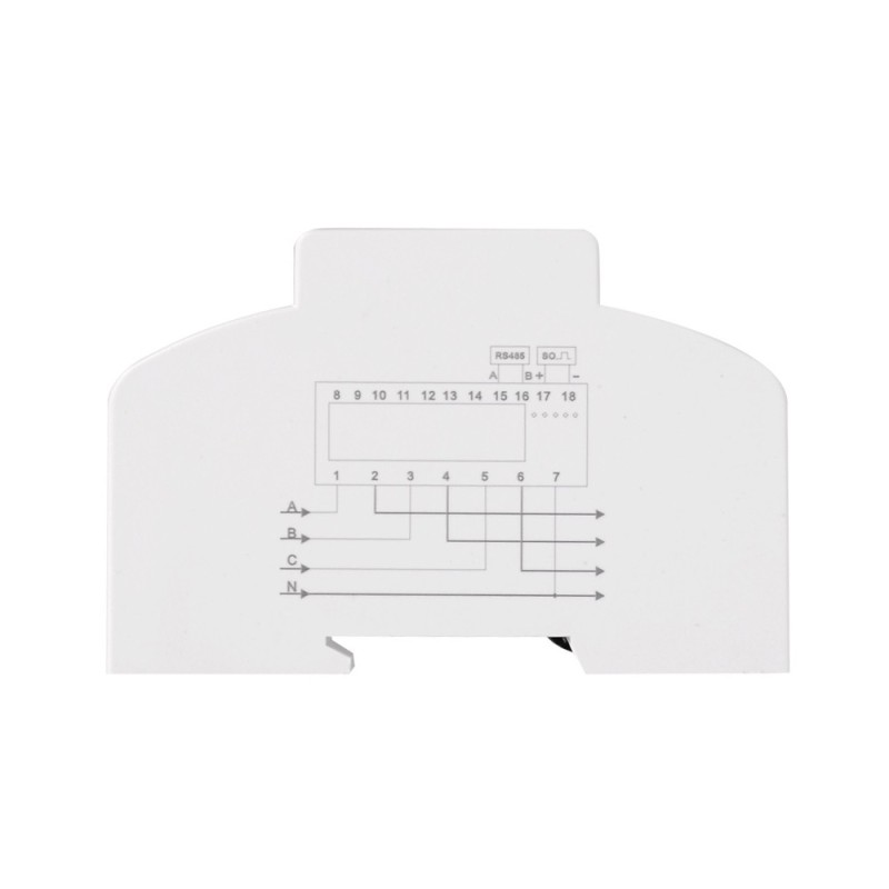 Contor trifazic de energie electrica, Sinotimer, 3x230/400V AC 50Hz, 3x5(100)A, ecran digital LED iluminat, DTS6619-016