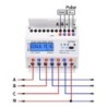 Contor trifazic de energie electrica, Sinotimer, 3x230/400V AC 50Hz, 3x5(100)A, ecran digital LED iluminat, DTS6619-016