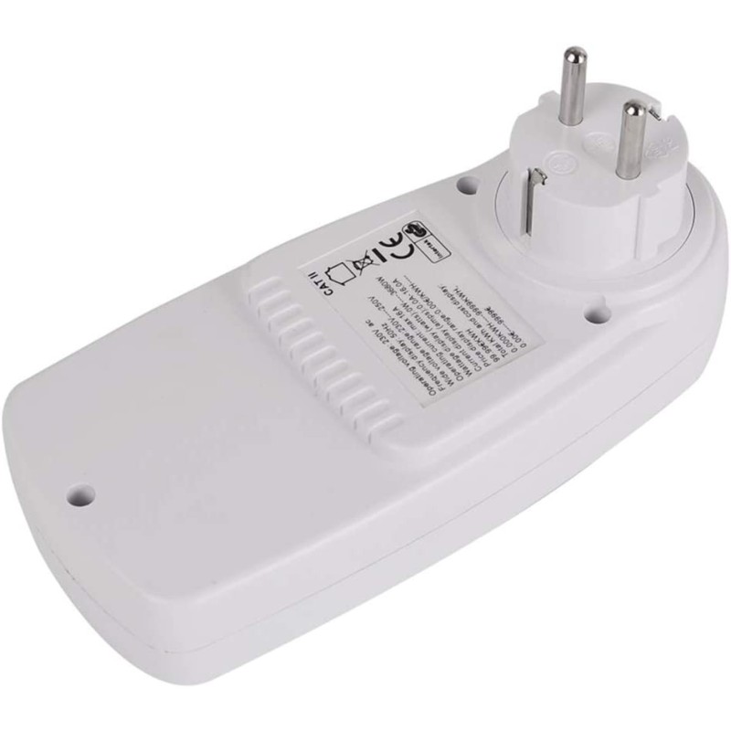 Priza digitala tip contor, Sinotimer, 230V , 16A, 3680W, afisaj W/kWh/V/A/Hz, DDS108L