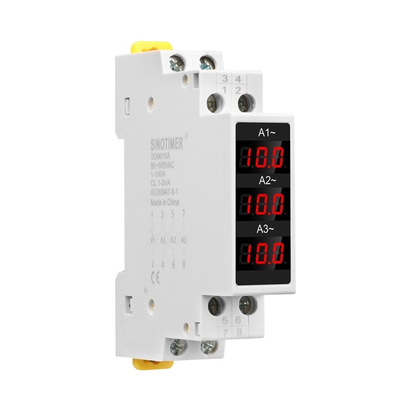 Ampermetru Sinotimer, trifazic, masoara curentul 3P, SDM010A