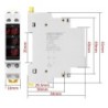 Voltmetru SINOTIMER, ampermetru si frecventmetru digital, monofazic, pentru sina tablou DIN, SDM011VAHZ