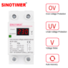 Releu siguranta digitala de protectie tensiune, Sinotimer, 40A, 230V, SVP-60L, recuperare automata