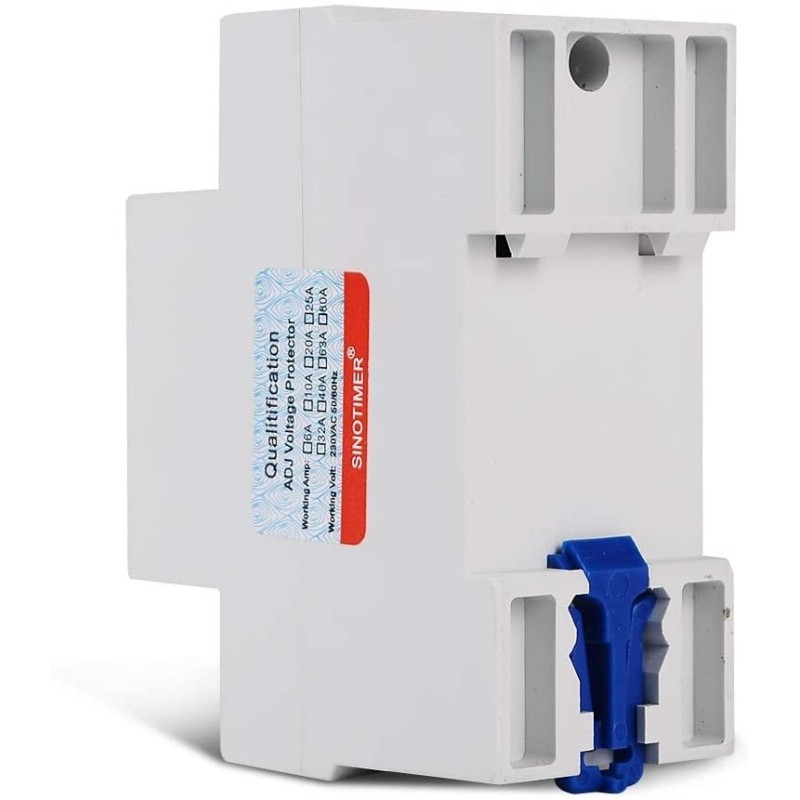 Releu siguranta digitala de protectie tensiune, Sinotimer, programabil intre 1-80A, 220V, recuperare automata, SVP-977