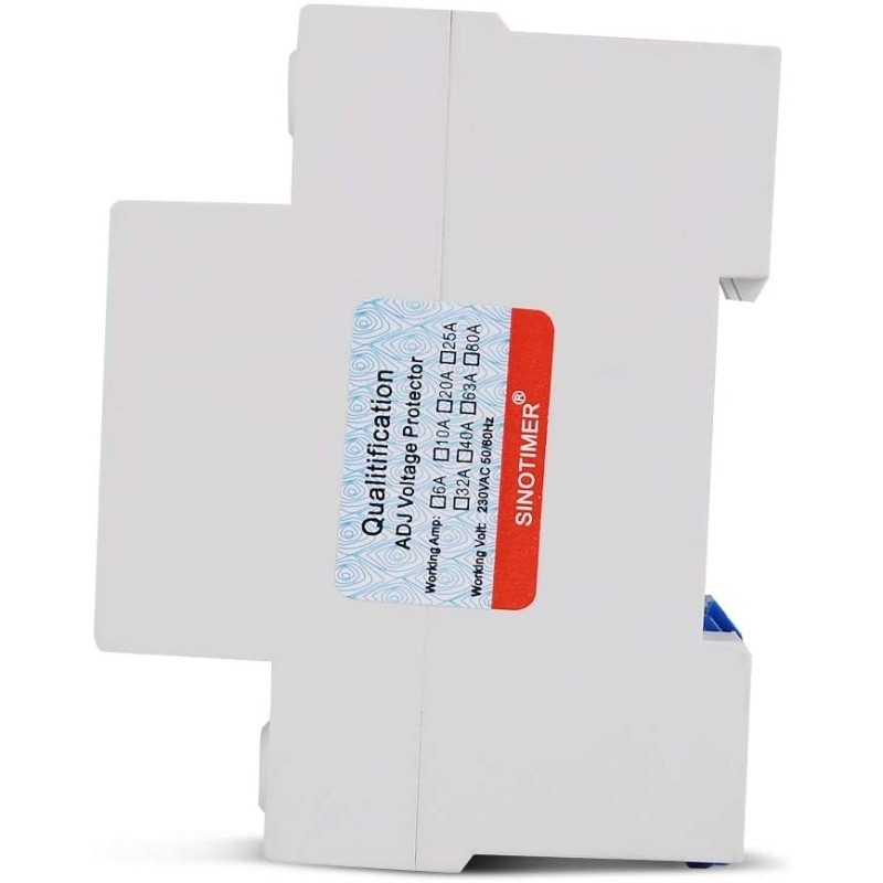 Releu siguranta digitala de protectie tensiune, Sinotimer, programabil intre 1-80A, 220V, recuperare automata, SVP-977