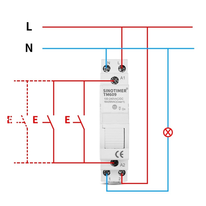 Siguranta electrica, Sinotimer, comutator temporizat monofazat, control Wifi, 230V AC 50-60Hz, 16A, TM609-16A