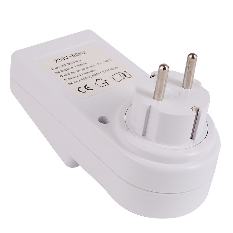 Priza digitala programabila, Sinotimer, 230V , 16A, 3680W, interval 1 minut/7zile, TM516