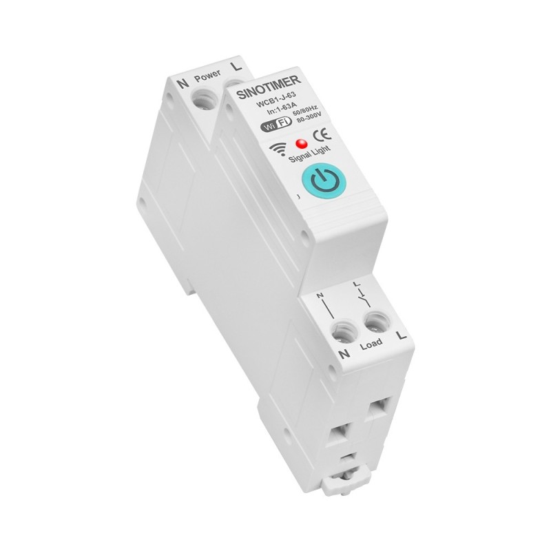 Intrerupator inteligent 63A AC220V, WiFi aplicatie Tuya, temporizator pornit-oprit, protectie curent, contor enegie KWH